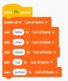 Scratch: Create list