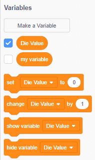 Scratch: Make a variable