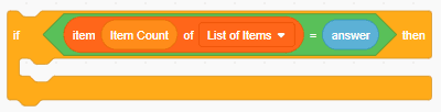 Scratch: If current item check